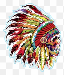 Native American Wpap Art - Indian Skull Emoji,Free Native American Emojis