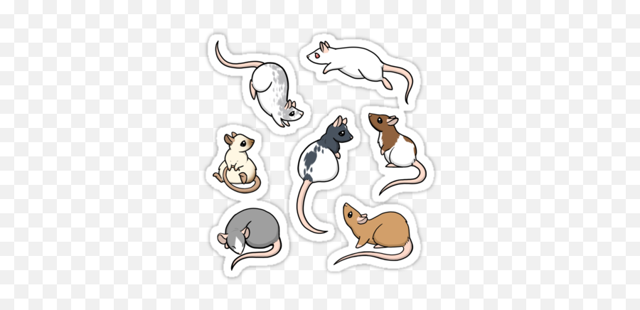 Stickers Tumblr Stickers Laptop Stickers - Cute Drawing Cartoon Rat Emoji,69 Rat Emoji