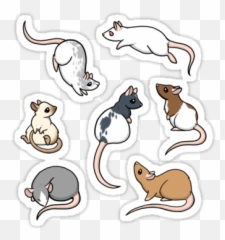 Stickers Tumblr Stickers Laptop Stickers - Cute Drawing Cartoon Rat Emoji,69 Rat Emoji