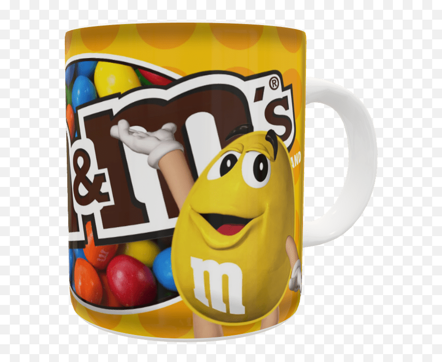 Caneca Personalizada Chocolates Mu0026m - Peanut Butter Label Emoji,Emoticon Neutro