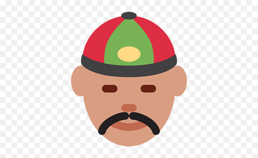 Man With Gua Pi Mao Id 10591 Emojicouk - Fictional Character,Beard Emoji