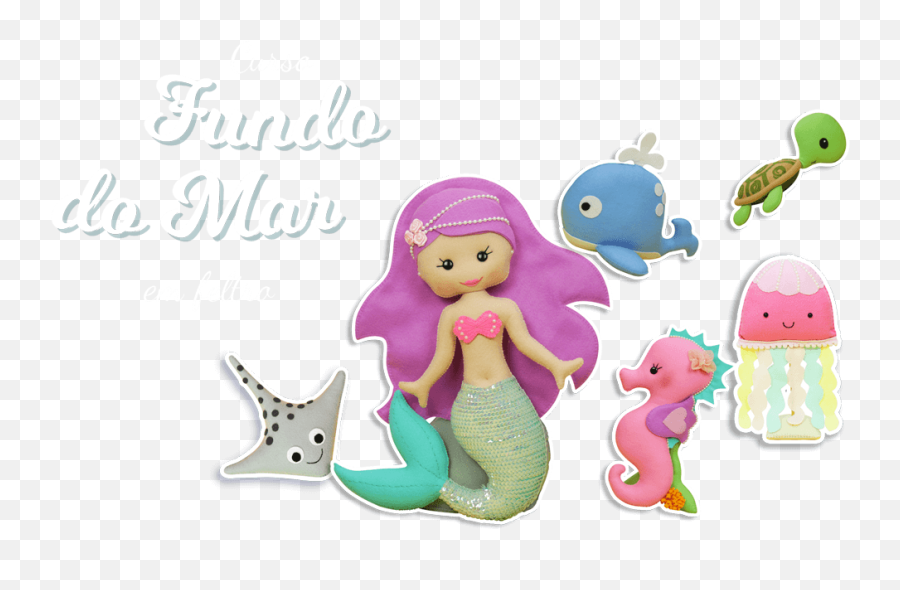 Fundo Do Mar Em Feltro - Moldes E Passo A Passo Escola De Mermaid Emoji,Moldes Emoticons Feltro