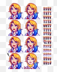 Pin - Emily Reimagined Emoji,Stardew Valley Character Portrait Emotion