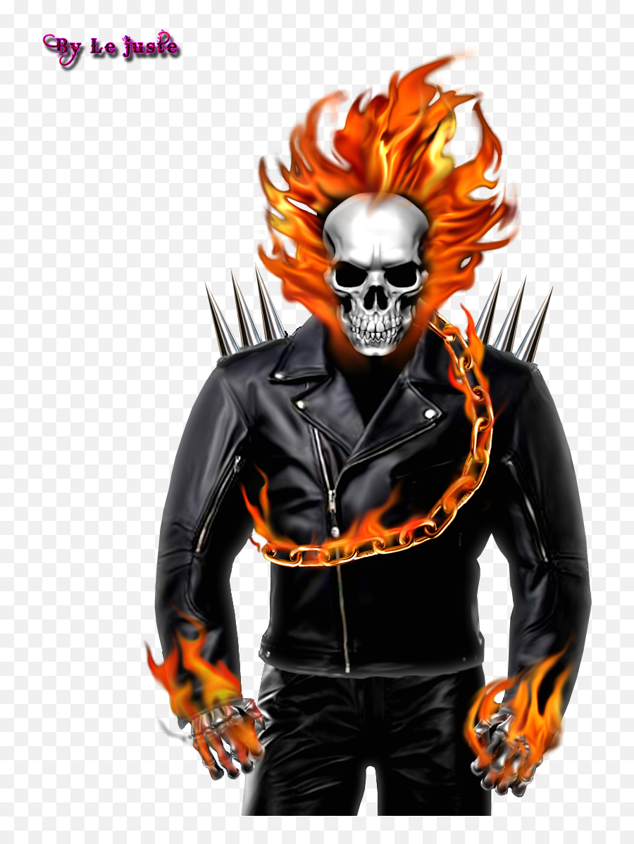 Download Hd Marvel Comics Ghost Rider - Animado Dibujos De Dibujo De Ghost Rider Emoji,Deadpool Emoji