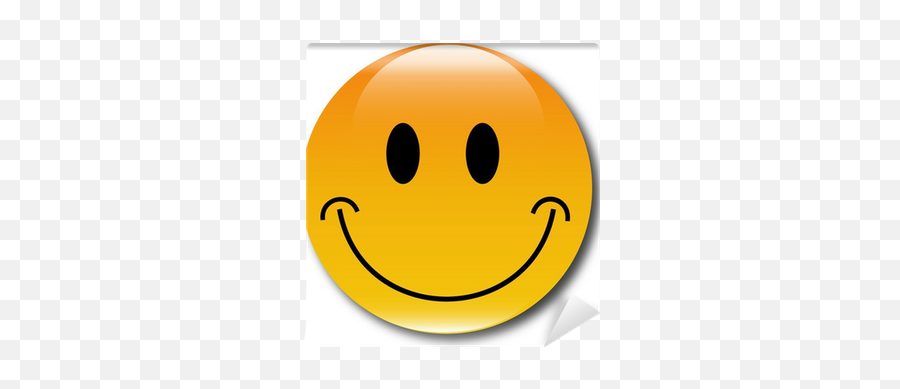 Happy Smiley Web Button Wall Mural U2022 Pixers - We Live To Change Happy Emoji,Rolls Eyes Emoji