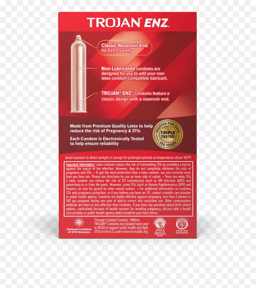 Trojan Enz Non - Lubricated Condoms Classic Condoms Trojan Emoji,Stop Advertising With Emojis