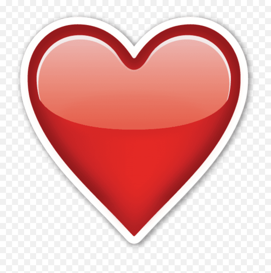Free Png Red Heart Emoji White Border - Red Heart Emoji Transparent,Free Emoji Clipart