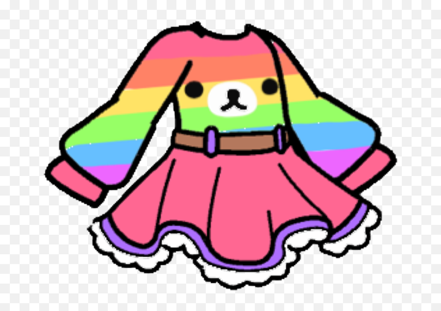 Gacha Gachalife Gacha Dress Sticker By 2000 - Gacha Life Bear Clothes Transparent Emoji,Cute Emoji Costumes