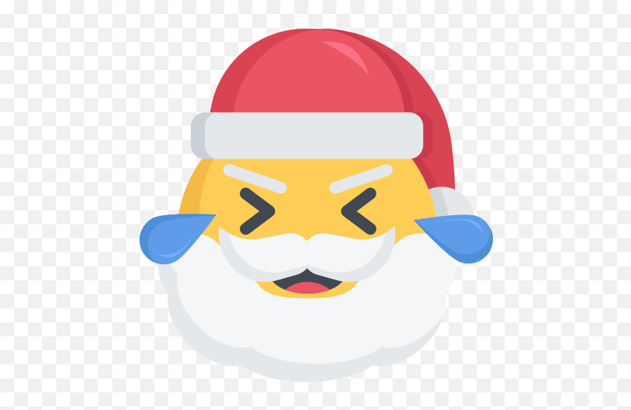 Christmas Emoji Laugh Laughing - Laughing Santa Emoji,Laugh Emoji