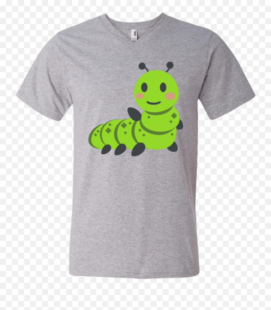Waving Caterpillar Emoji Mens V Neck T,Waving Emoji