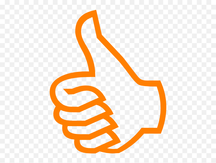 Thumbs Up 3 Png Svg Clip Art For Web - Download Clip Art Thumbs Up Clipart Orange Emoji,Duck Msn Emoticon