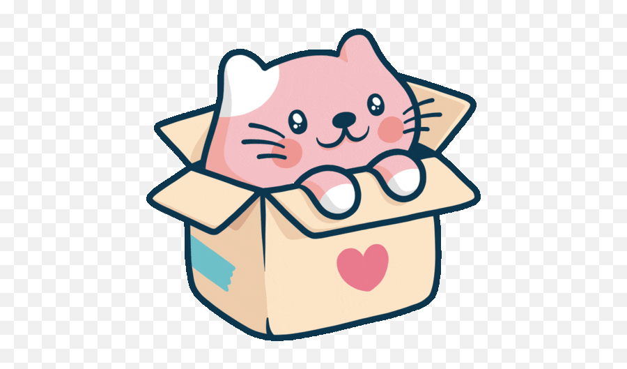 Via Giphy Kawaii Doodles Happy Gif Cute Gif - Cat Kawaii Gif Emoji,Calvin And Hobbes Emoji