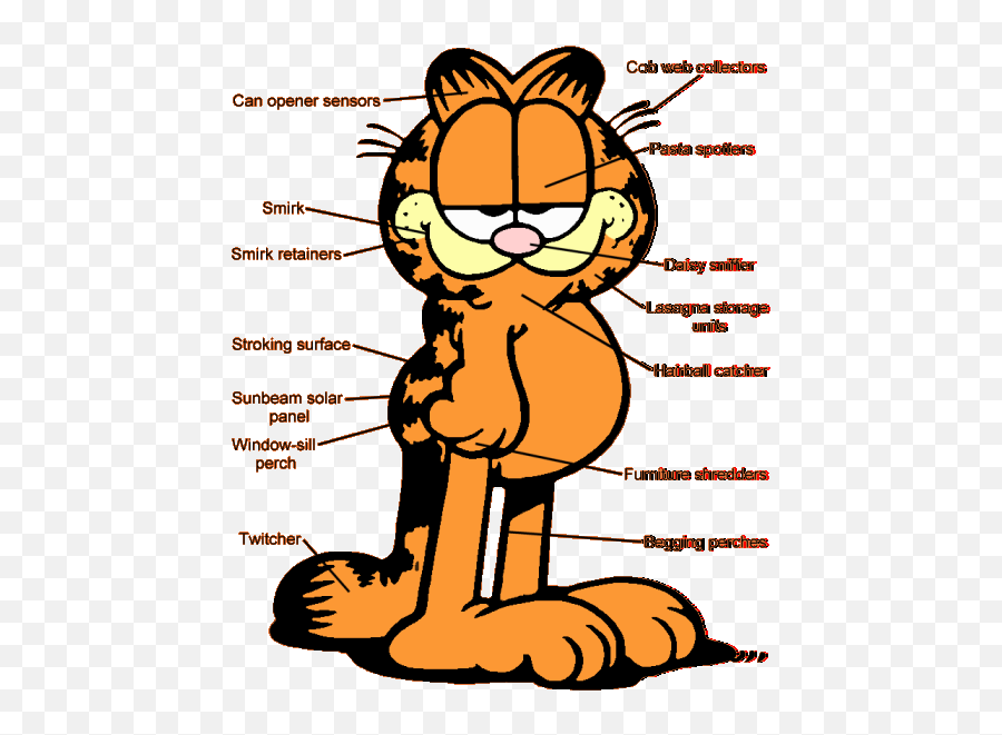 Cartoons U0026 Anime - Cats Page 5 Anime And Cartoon Gifs Garfield Anatomy Emoji,Tomska In The Emoji Movie
