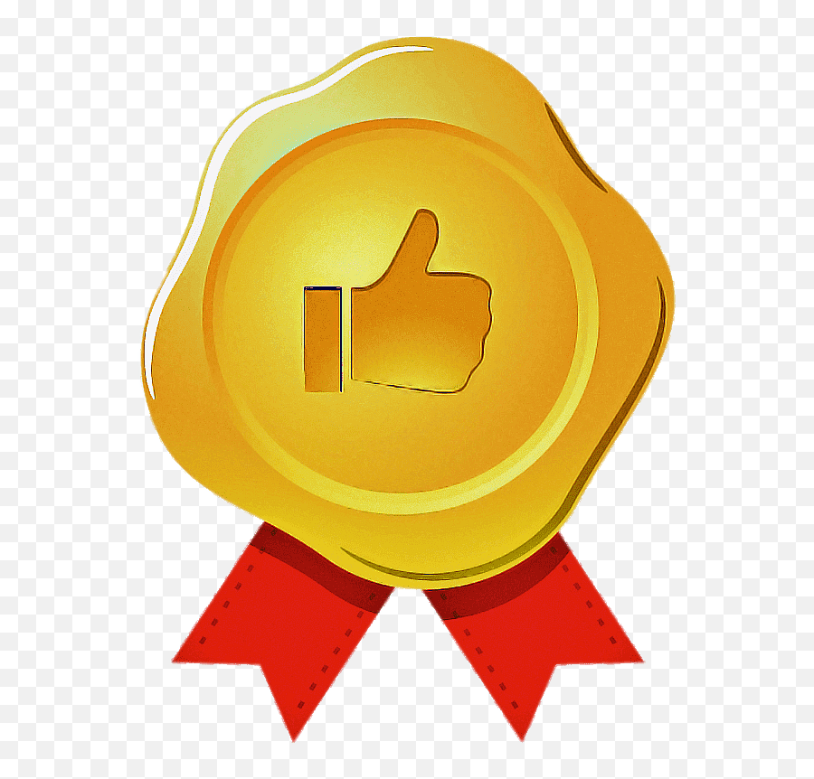 Recommended Thumb Golden Medal - Recomendado Png Emoji,Medal Emojis