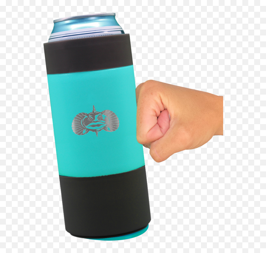 Toadfish Teal Non - Tipping Slim Can Cooler By Toadfish Emoji,Dog Wagging Emoji