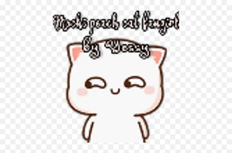 Mochi Peach Cat Fangirl Yessy - Sticker Maker Peach Cat Excited Gif Emoji,Emoticon Animado De Carcajada