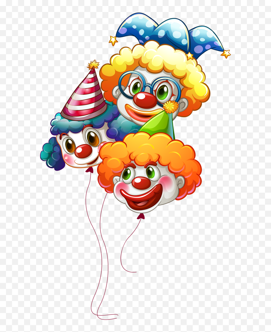 Clown Balloons Clipart - Colourful Clown Emoji,Three Clown Emotions Tattoo
