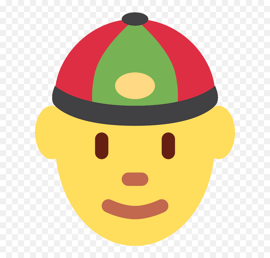 Person With Skullcap Emoji Clipart Free Download - Man With Chinese Cap Emoji,Little Emojis