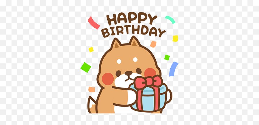 Happy Fun Sticker Feliz Cumpleaños Kawaii Feliz - Cute Happy Birthday Animated Emoji,Happy Birthday Animated Emoji