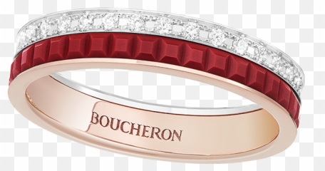 Quatre Red Edition Mini Ring - Boucheron Ring Red Emoji,Mini Ring Emoji Png