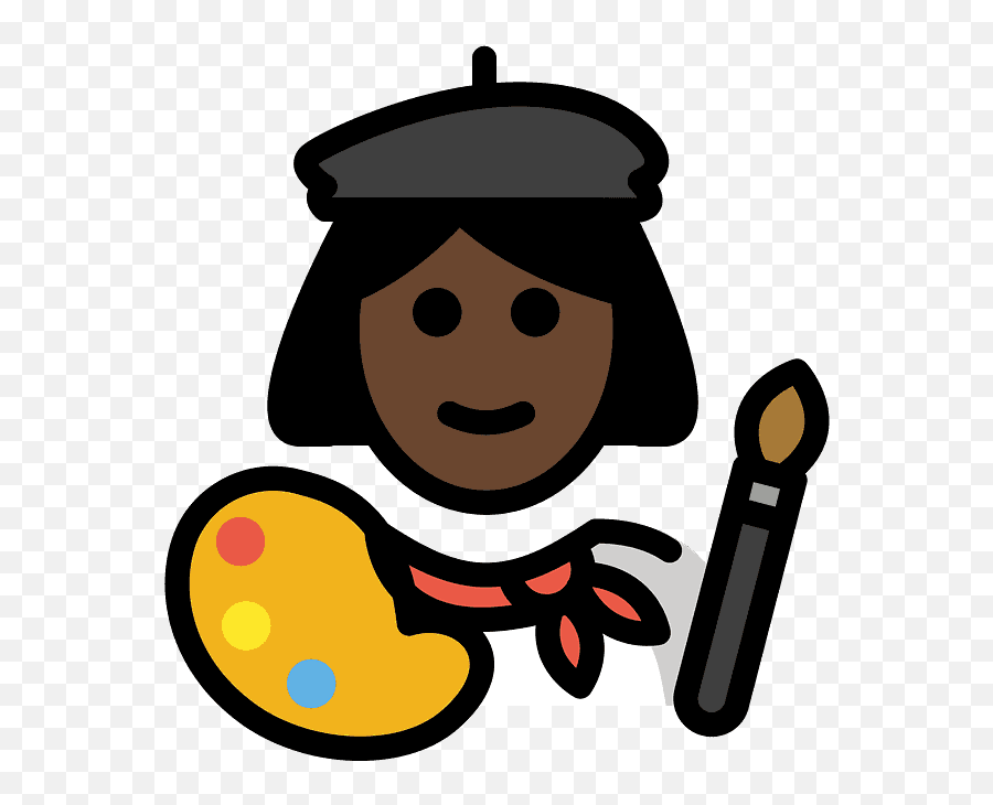 Woman Artist Emoji Clipart Free Download Transparent Png - Mujer Artista Animado,Female Emoji Clipart