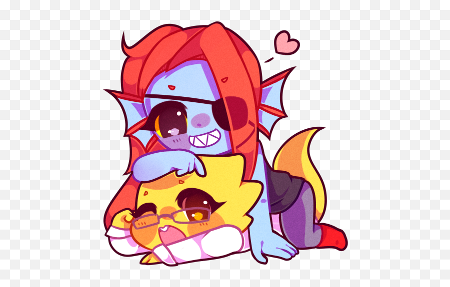 Otp Of Undertale - Undyne X Alphys Cute Full Size Png Cute Undertale Undyne Fanart Emoji,Undertale Emoticons Undyne