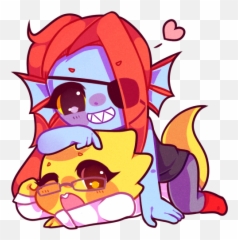 Otp Of Undertale - Undyne X Alphys Cute Full Size Png Cute Undertale Undyne Fanart Emoji,Undertale Emoticons Undyne