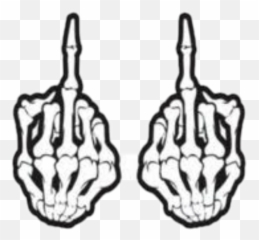 Tumblr Tumblrsticker Sticker By Beatrice Payran - Skeleton Middle Finger Emoji,Using Emojis Add Your Tattoo Instagram