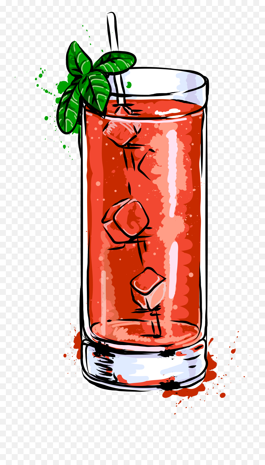 Cocktail Bloody Mary Drawing Png Image - Cartoon Bloody Mary Emoji,Emojis For Bloody Marys