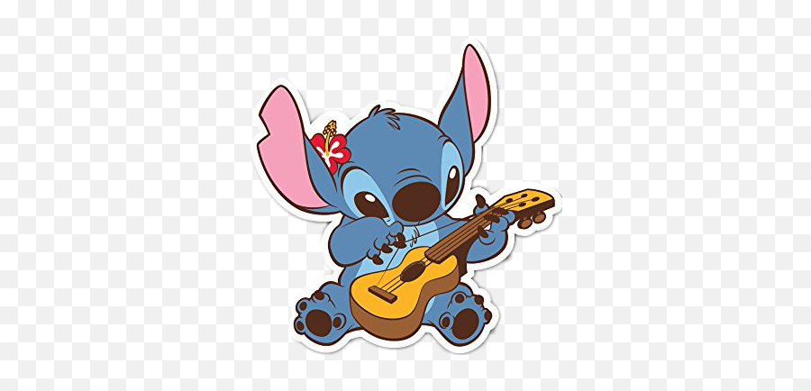 Stich Ukulele Sticker - Stitch Stickers Emoji,Ukulele Anime Emojis