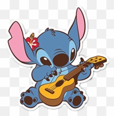 Stich Ukulele Sticker - Stitch Stickers Emoji,Ukulele Anime Emojis