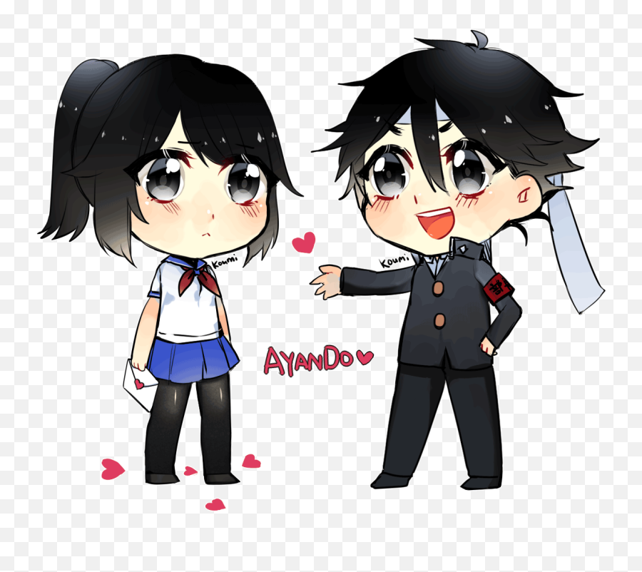 Chibi Ayando By Koumi04 Yandere - Yandere Chan And Senpai Chibi Emoji ...