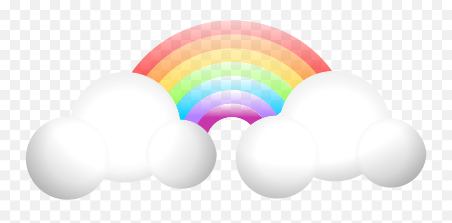 Rainbow And Clouds Clipart - Rainbow Clip Art Emoji,Peeping Emoji