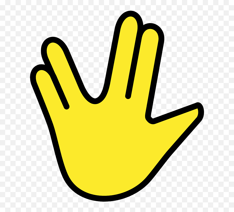 Raised Hand With Part Between Middle And Ring Fingers - Emoji Hand Meanings Chart,Hands Up Emoji