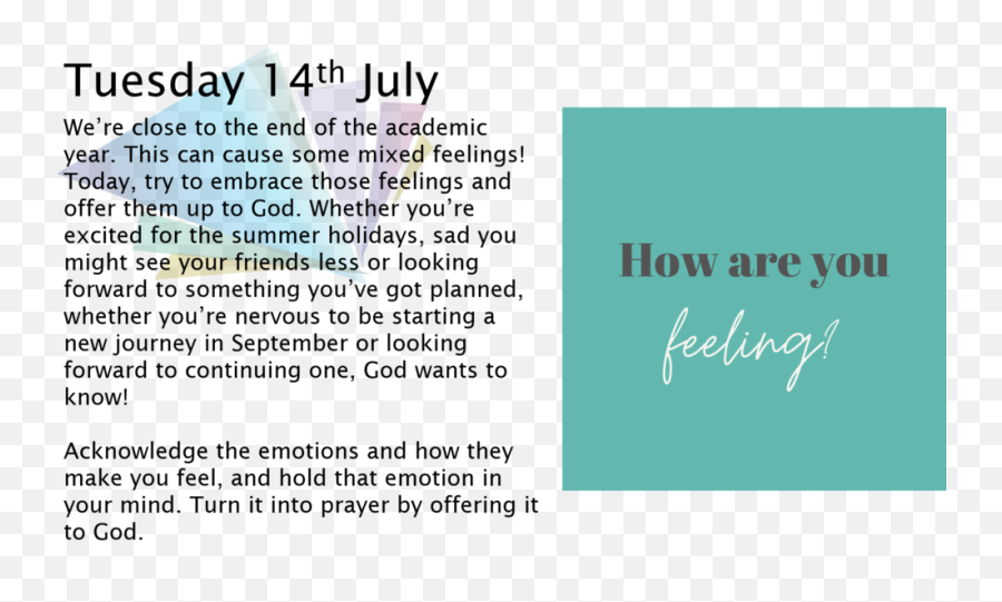 How Are You Feeling U2014 St Bedeu0027s And St Josephu0027s Catholic - Horizontal Emoji,Mixed Emotion