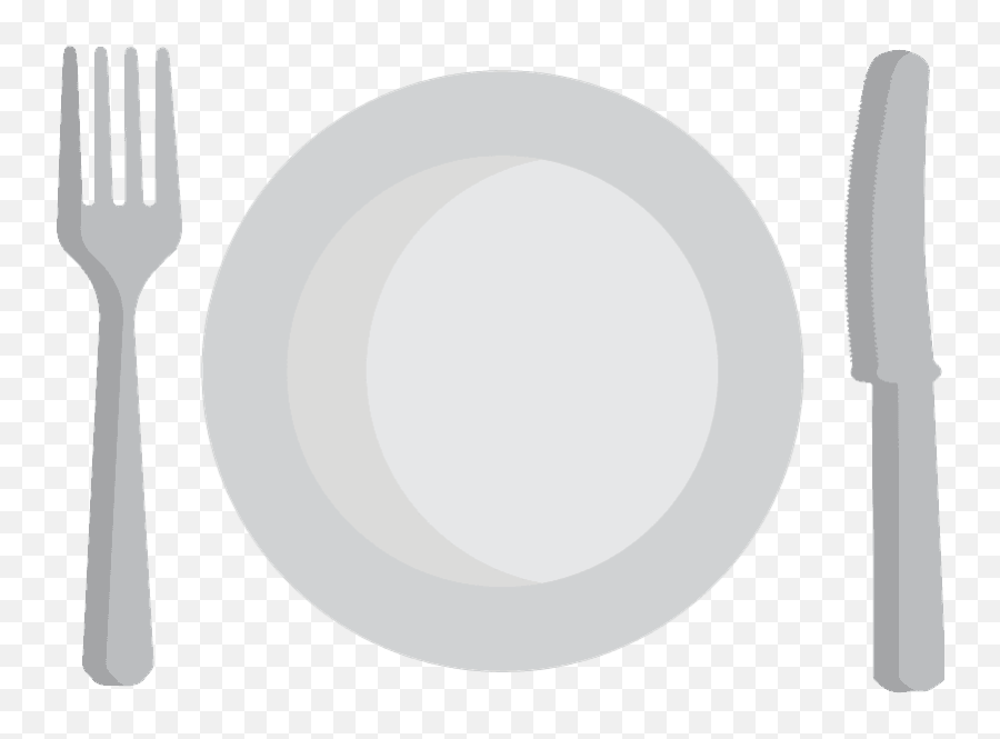 Fork And Knife With Plate Emoji Clipart - Charger,Free Emoji Clipart