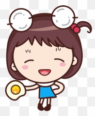 Yolk Girl Sticker - Cute Message Sticker Emoji By Shuiquan Shen,Girl Bowing Emoji