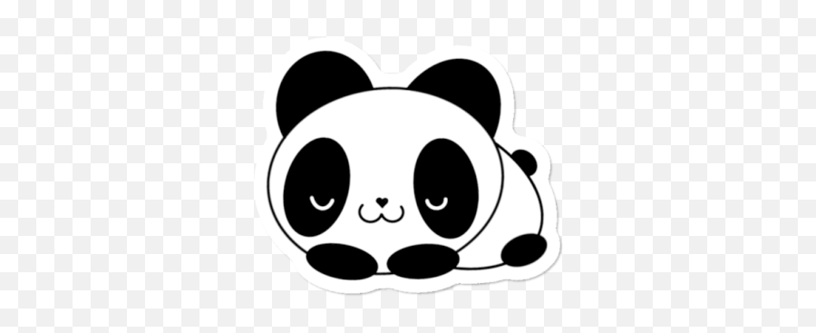 New Panda Stickers Design By Humans Emoji,Sleepy Kawaii Emoji