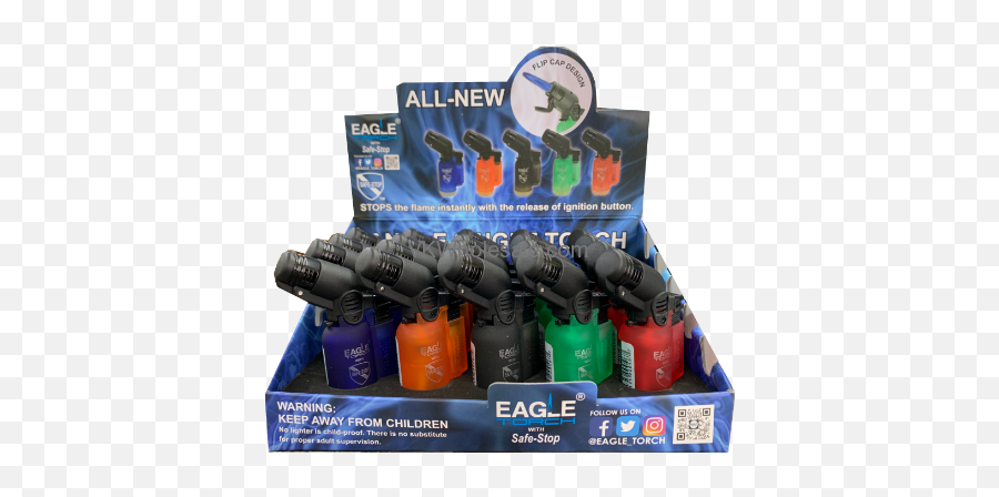 Angle Eagle Jet Flame Butane Torch Lighter 20 Pc - Eagle Torch Lighter Emoji,Emoji Socks Wholesale