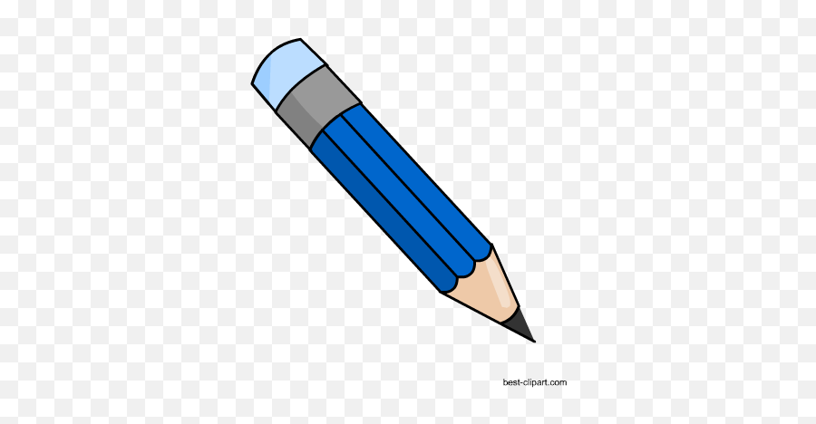 Blue Pencil Clip Art Transparent Png - Blue Pencil Clipart Emoji,Pencil Emoji