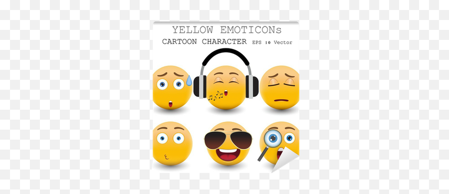 Yellow Emoticon Cartoon Character Eps - Happy Emoji,Cartoon Character Emoticons