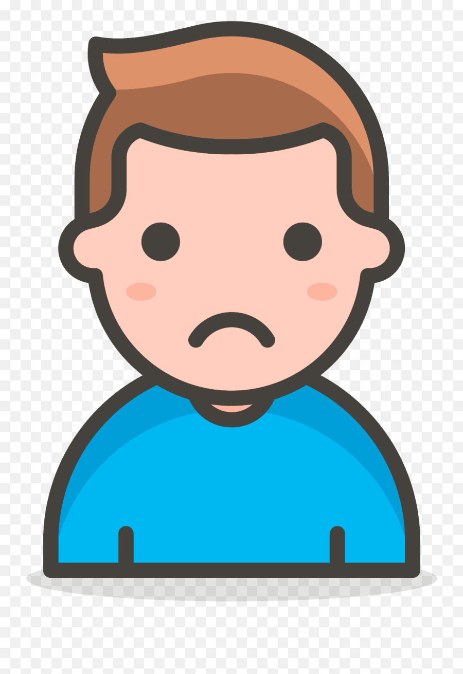 Man Frowning Emoji Clipart - Shrugging Icon,Person Frowning Emoji