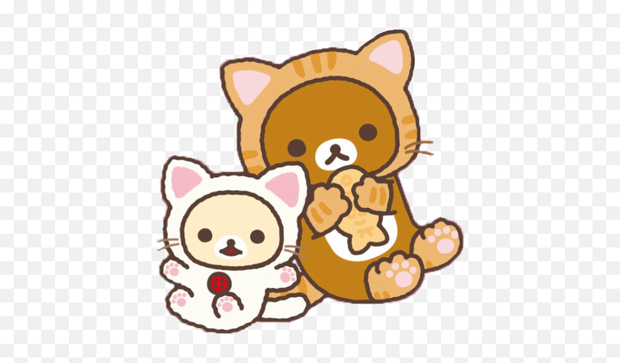 Rillakkuma Japan Kawaii Soft Sticker By Sloppykitty Emoji,Kitty Cat Japanese Emoji