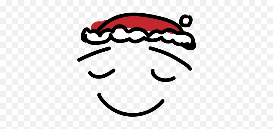 Simple Christmas Emoji By Christian Flores - Happy,Emoji Black And White Simple