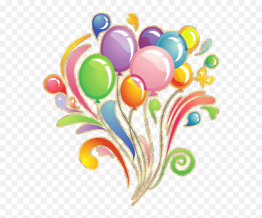 Gif Balloons For Birthday Or Other - Happy Birthday Mom Gif Transparent Background Emoji,Happy Birthday Gif Emoticons For Whatsapp