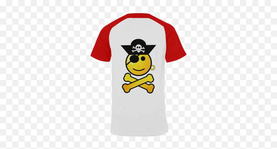 Pirate Emoticon - Smiley Emoji Menu0027s Raglan Tshirt Big Size Usa Size Model T11 Id D535703 Short Sleeve,Emoji 100 Shirt
