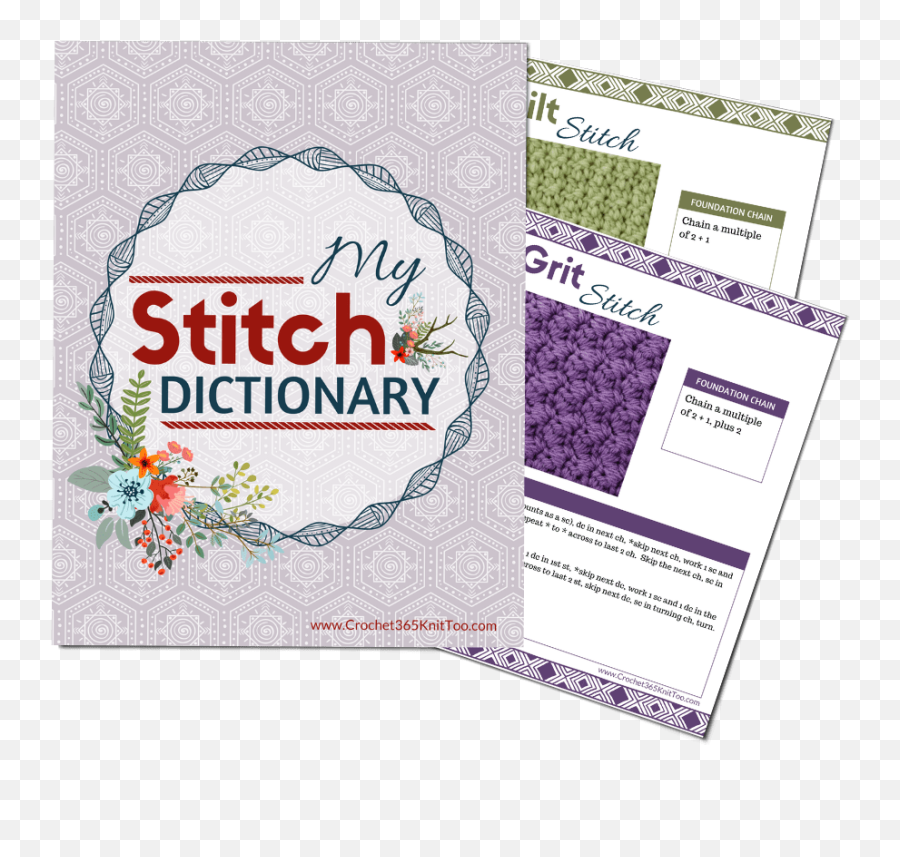 Printable Stitch Dictionary - Crochet 365 Knit Too Decorative Emoji,Your Emotion + Crochet