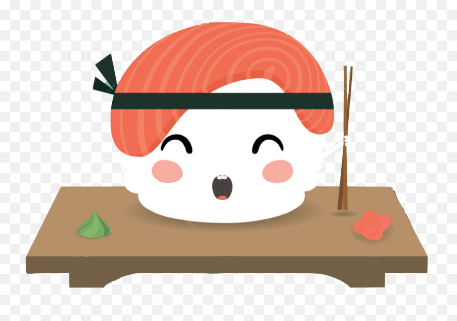 Welcome Sushi - Japanese Cute Cartoon Sushi Clipart Full Sushi Cute Cartoon Png Emoji,Japanese Chibi Emojis