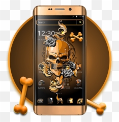 Amazoncom Gold Fire Skull Theme Appstore For Android - Jawatha Mosque Emoji,Fire Emoji Keyboard