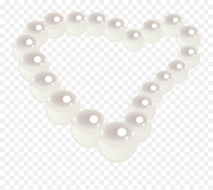 Pearl Necklace Heart Jewel - Transparent Pearl Necklace Clipart Png Emoji,Emotion Pearls